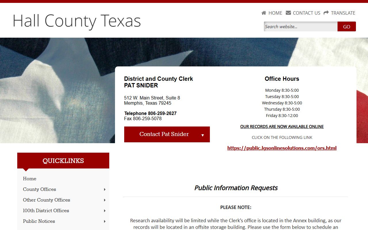 Hall County court records after arrest clerk access page