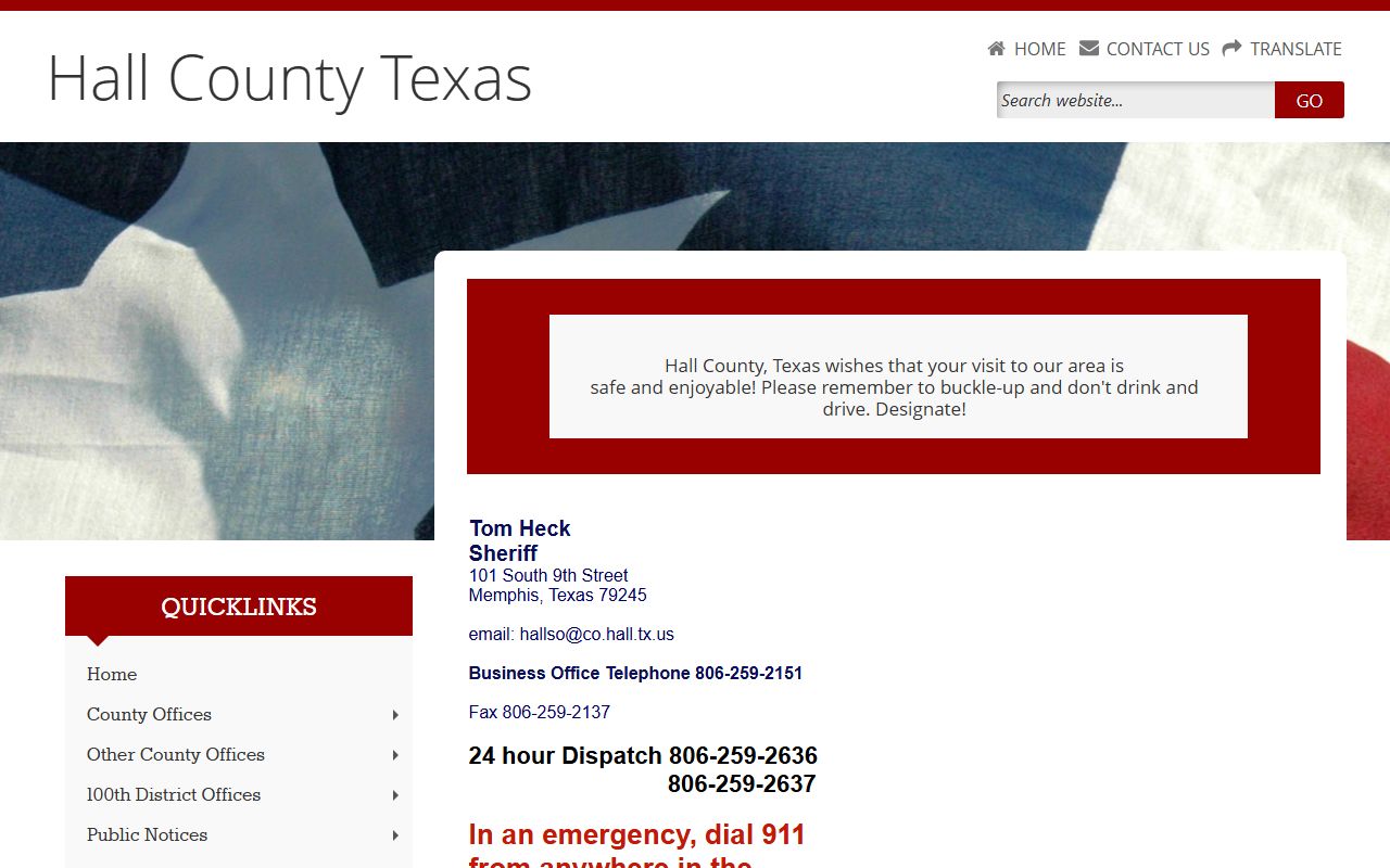 Hall County Jail sheriff contact page for inmate lookup